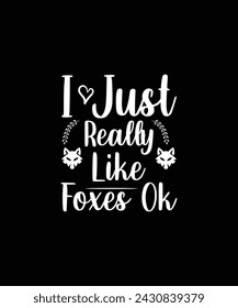 Typography design for fox lovers