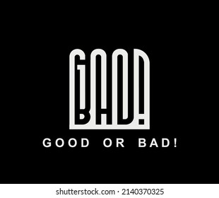 typography design with good and bad writing