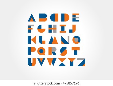 Typography Design Graphic Alphabet Set 