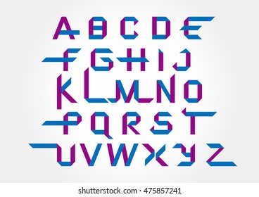 Typography Design Graphic Alphabet Set 