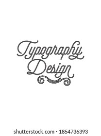 Typography design. Hand drawn typography poster design. Premium Vector.