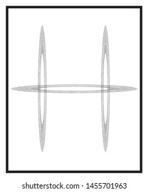 Typography design for the letter H