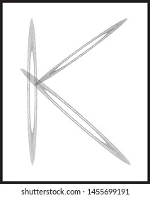 Typography design of the letter K