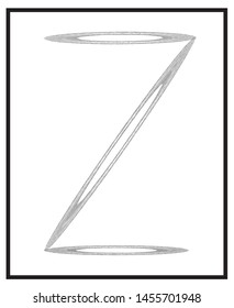 Typography design for the letter Z