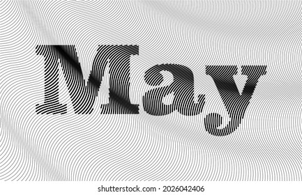 typography design of May. illustration vector calendar