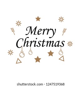 typography design for merry christmas
