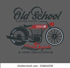 typography design motor cycle classic