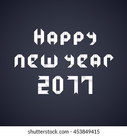 Typography design for new year 2017