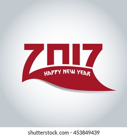 Typography design for new year 2017