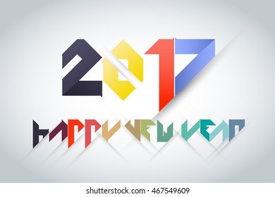 Typography design for new year 2017, Colors theme