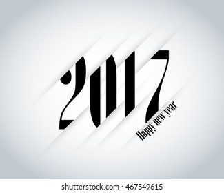 Typography design for new year 2017