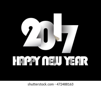 Typography design for new year 2017