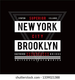 Typography Design New York City , T-shirt Graphic, Vector Images