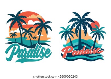 A typography design for Paradise for t-shirt design...