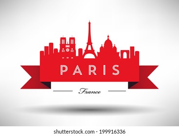 Typography Design with Paris Landmarks