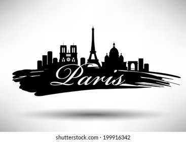 Typography Design with Paris Landmarks