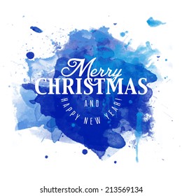 typography design poster xmas 2015 postcard with manuscript and typographic elements typography design poster cheerful holiday formal snowfall background scene border ball new ceremony christmas blue