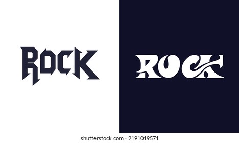 typography design with "rock" word. vector illustration. eps10 format