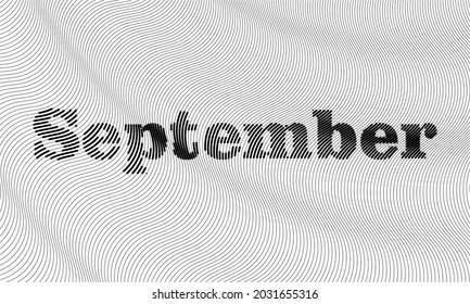 typography design of September. illustration vector calendar