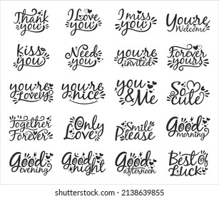 Typografie-Design-Set für Handelsartikel 