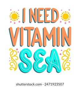 Typography design for summer beach travel, featuring colorful illustrations and vector art. Summer inspired lettering, calligraphy, vibrant seasonal designs.
