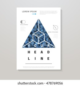 Typography design template. Vector business layout. A4 format background for presentations, flyers, posters, magazines.