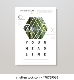 Typography design template. Vector business layout. A4 format background for presentations, flyers, posters, magazines.