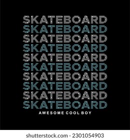 typography design vectors A black background with the words awesome cool boy on it