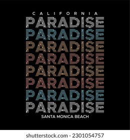 typography design vectors A black poster that says california paradise on it