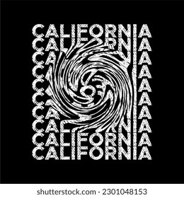 typography design vectors black and white image of a spiral with the word california 