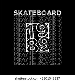 typography design vectors Skateboard logo with the title skateboard