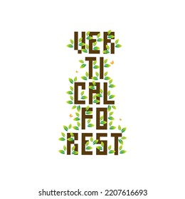 Typography design of Vertical Forest   in eps vector 