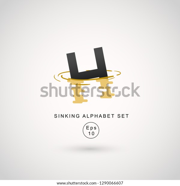 Typography Design Water Ripple Effect Isolated Stock Vector (Royalty ...