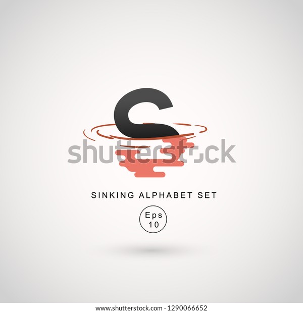 Typography Design Water Ripple Effect Isolated Stock Vector (Royalty ...