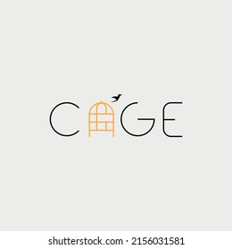 typography design with the word cage