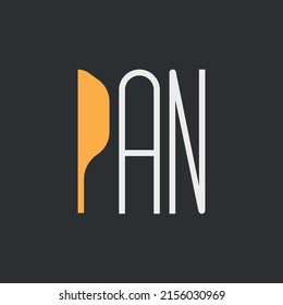 typography design with the word pan