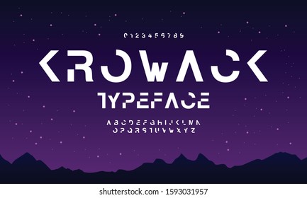 Typography display font alphabet. Typeface design a to z. Vector illustration.