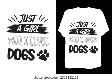 Typography Dog Lover T-shirt Design