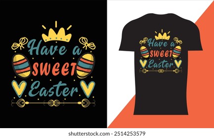 Typography Easter day special t shirt design