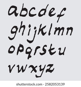 Typography Editable handwritten fonts for Design: Logos, for Posters, Invitations, etc. Vector Illustration. Lettering with shadow