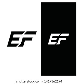 Typography EF techno lettering logo icon, unique concept for your company, - Vector