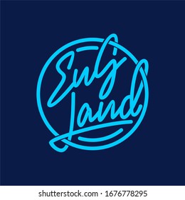 Typography england circle vector design