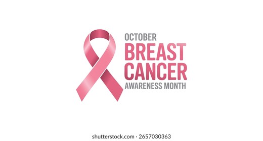 typography  in English ( pink October ) ,Vector illustration 
Breast Cancer Awareness Month