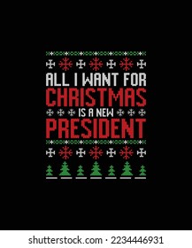 Typography Eye Catching Christmas T-shirt Design 