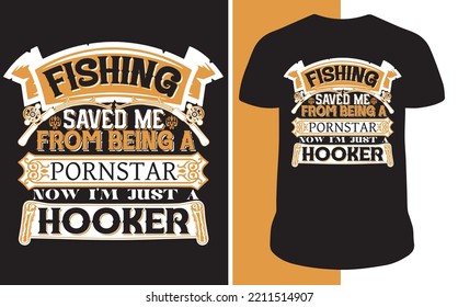 Typography Fishing T shirt Design 