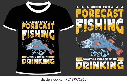 typography fishing t shirt design 