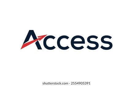 typography font access logo design vector