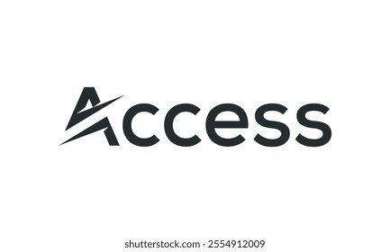 typography font access logo design graphic vector template