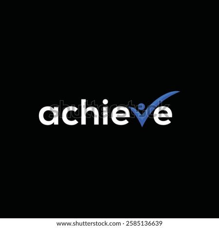 typography font achieve logo design vector template