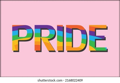 Typography font colorful rainbow pride gradient fluid abstract background. LGBT flag pride month blur wallpaper. Light bokeh pride month colorful space gradient wallpaper for presentation 